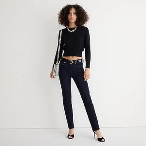 9" mid-rise vintage slim-straight brushed back jean in rinse